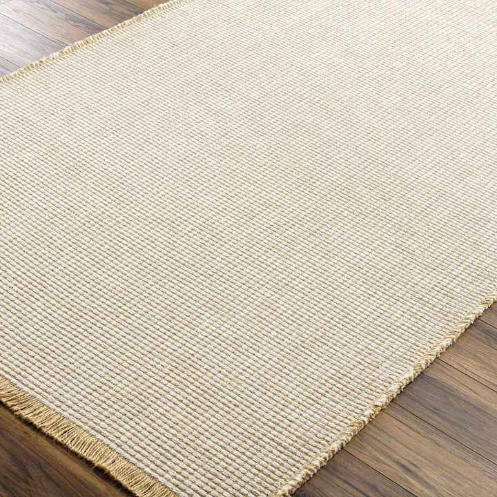 Ivory and Beige Modern Geometrical Texture Multi Size Jute Area Rug - The Rug Decor