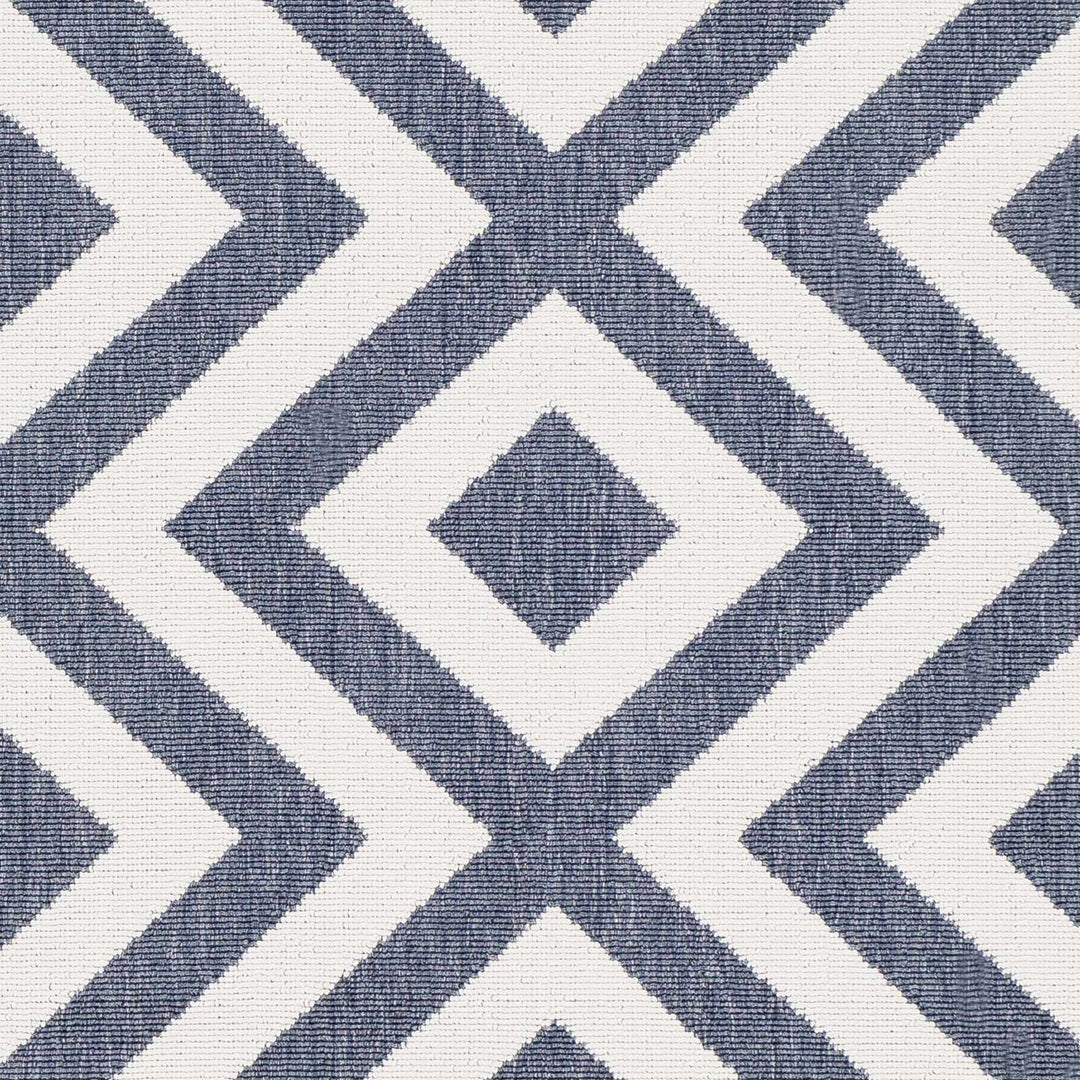 Ivory and Blue Modern Geometrical Outdoor Multi size Area Rug - The Rug Decor