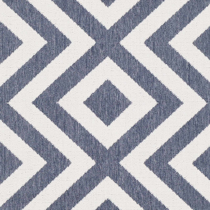 Ivory and Blue Modern Geometrical Outdoor Multi size Area Rug - The Rug Decor