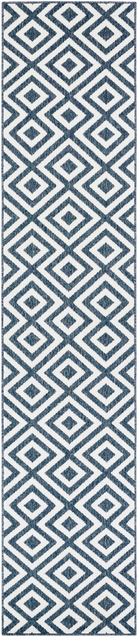 Ivory and Blue Modern Geometrical Outdoor Multi size Area Rug - The Rug Decor
