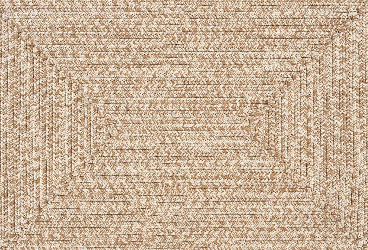 Ivory and Camel Chevron Design Jute Braided Outdoor safe area Rug - The Rug Decor
