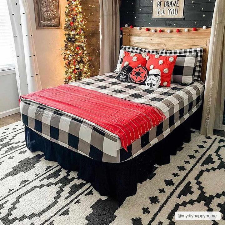Ivory and Charcoal High low Texture Tribal Design Area Rug - The Rug Decor