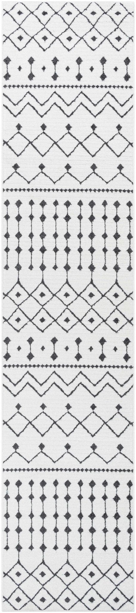 Ivory and Charcoal Traditional Tribal Design Multi size area rug - The Rug Decor