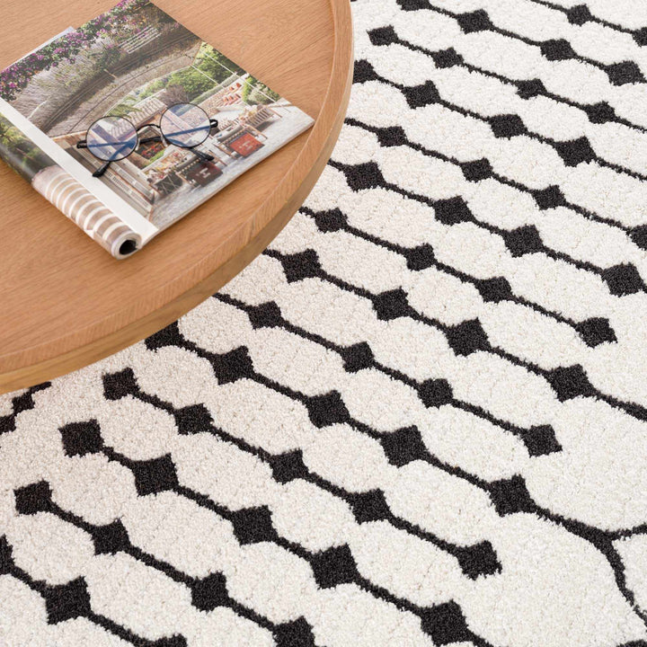 Ivory and Charcoal Traditional Tribal Design Multi size area rug - The Rug Decor