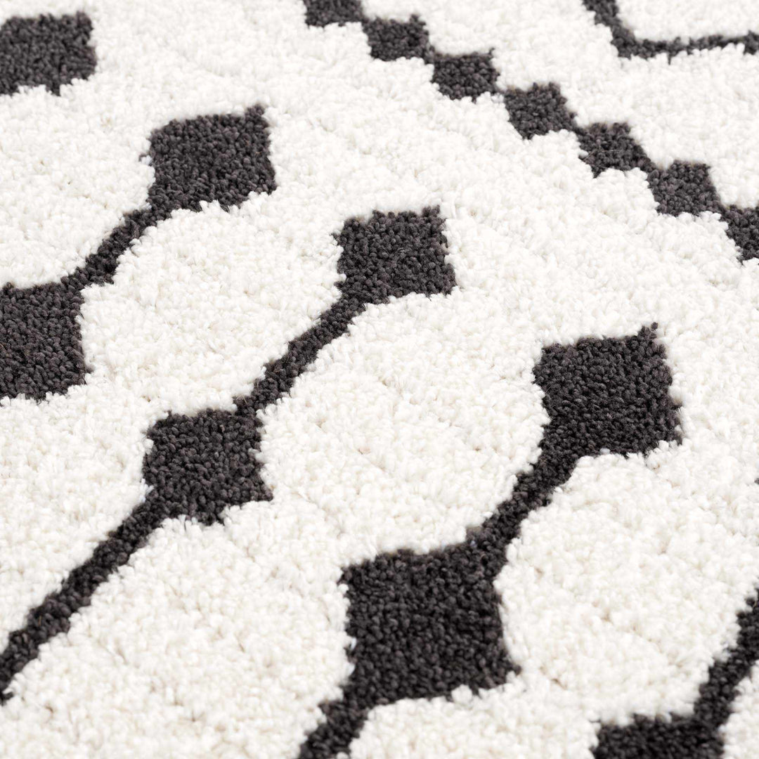 Ivory and Charcoal Traditional Tribal Design Multi size area rug - The Rug Decor