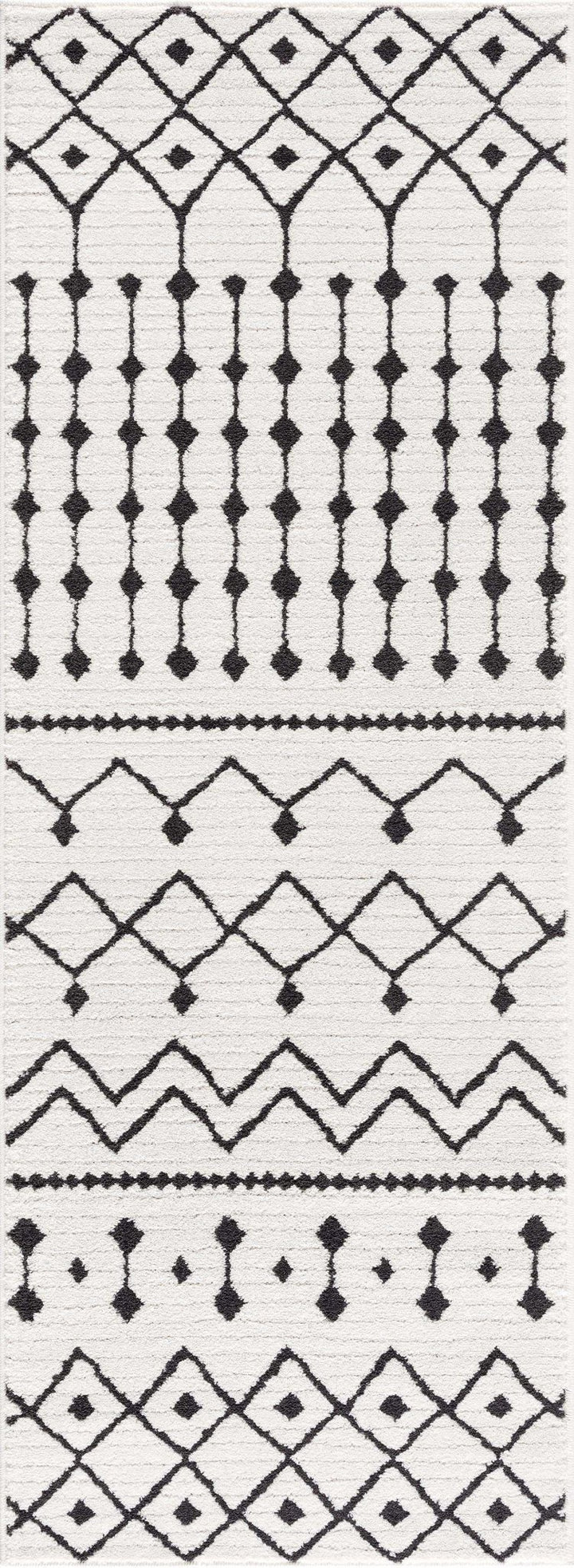 Ivory and Charcoal Traditional Tribal Design Multi size area rug - The Rug Decor