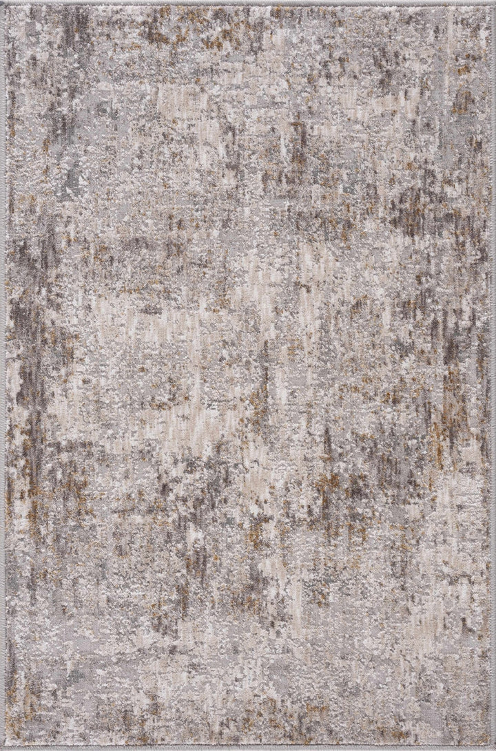 Ivory And Gray Contemporary Style Machine Woven Area Rug - The Rug Decor