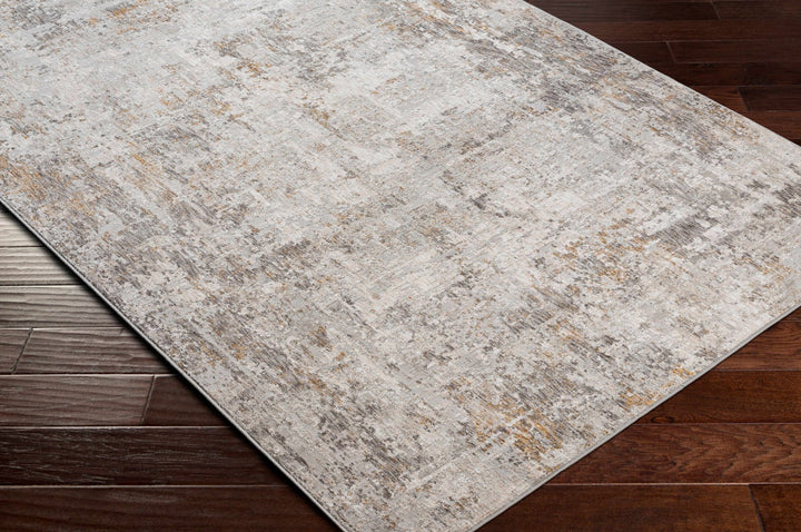 Ivory And Gray Contemporary Style Machine Woven Area Rug - The Rug Decor