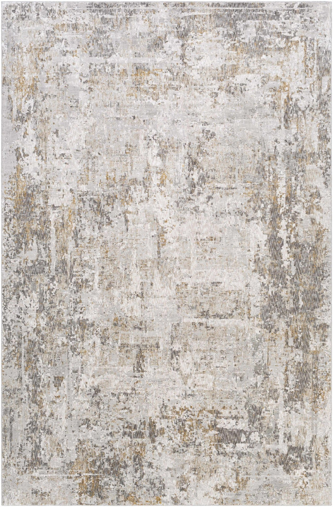 Ivory And Gray Contemporary Style Machine Woven Area Rug - The Rug Decor