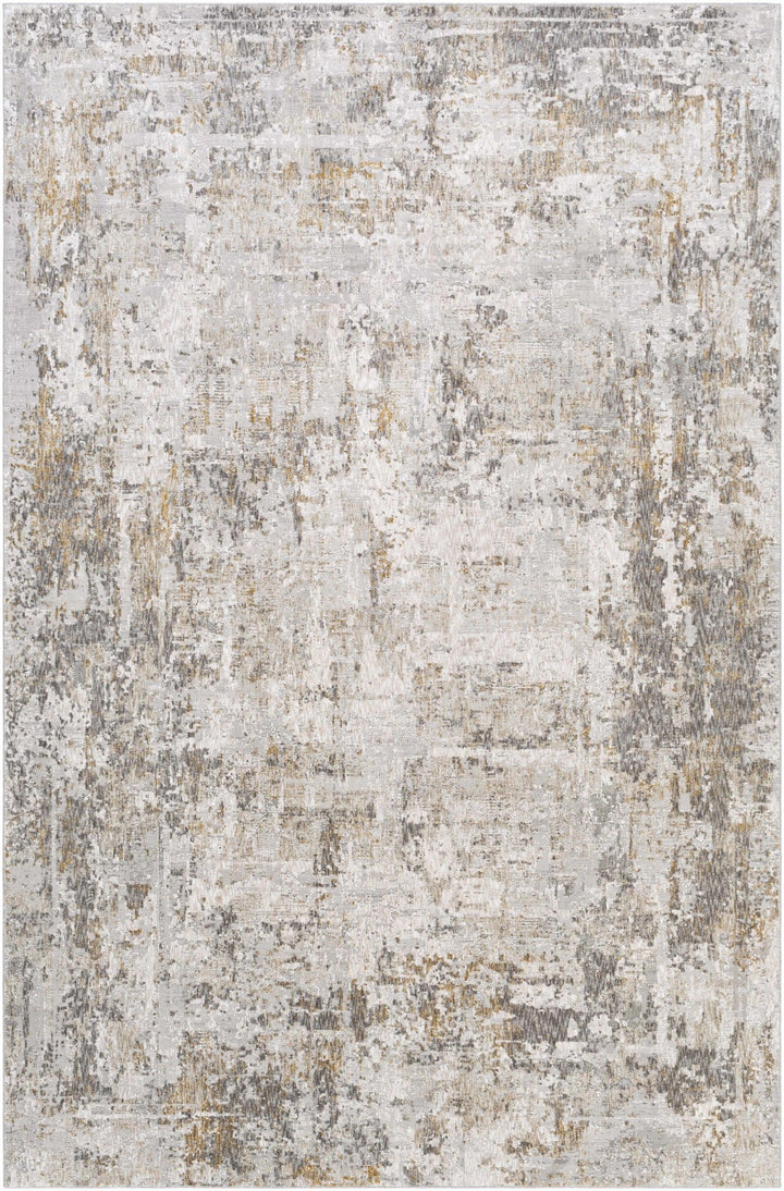 Ivory And Gray Contemporary Style Machine Woven Area Rug - The Rug Decor