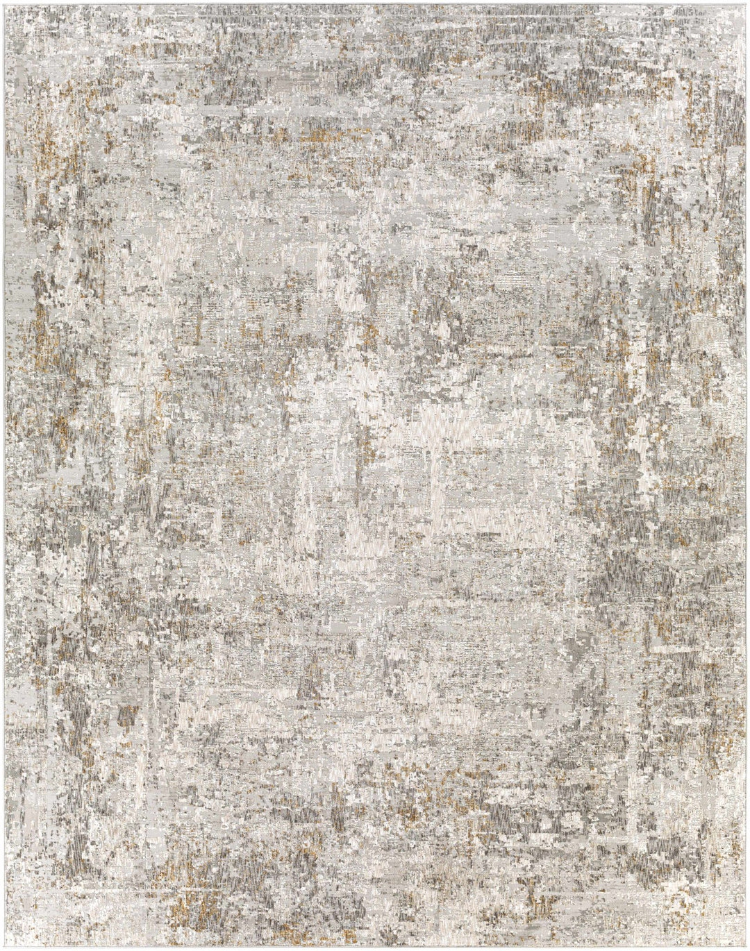 Ivory And Gray Contemporary Style Machine Woven Area Rug - The Rug Decor