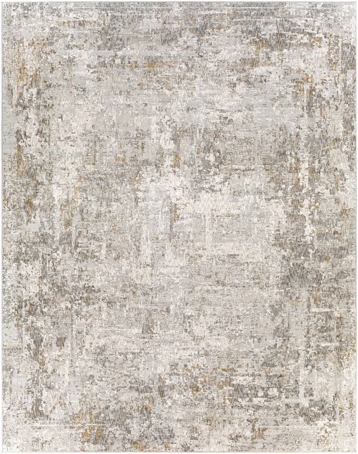 Ivory And Gray Contemporary Style Machine Woven Area Rug - The Rug Decor