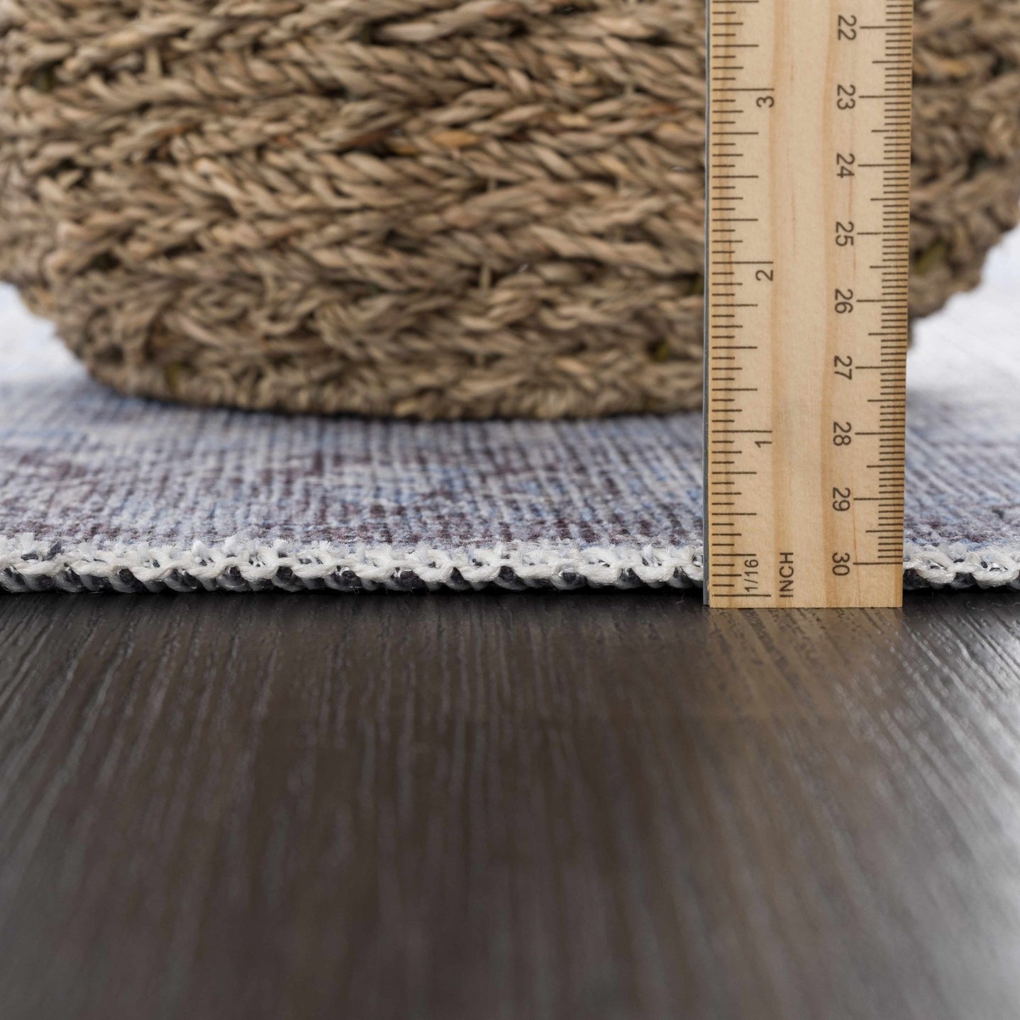 Ivory, Blue and Charcoal Traditional Medallion Design Washable Area Rug - The Rug Decor