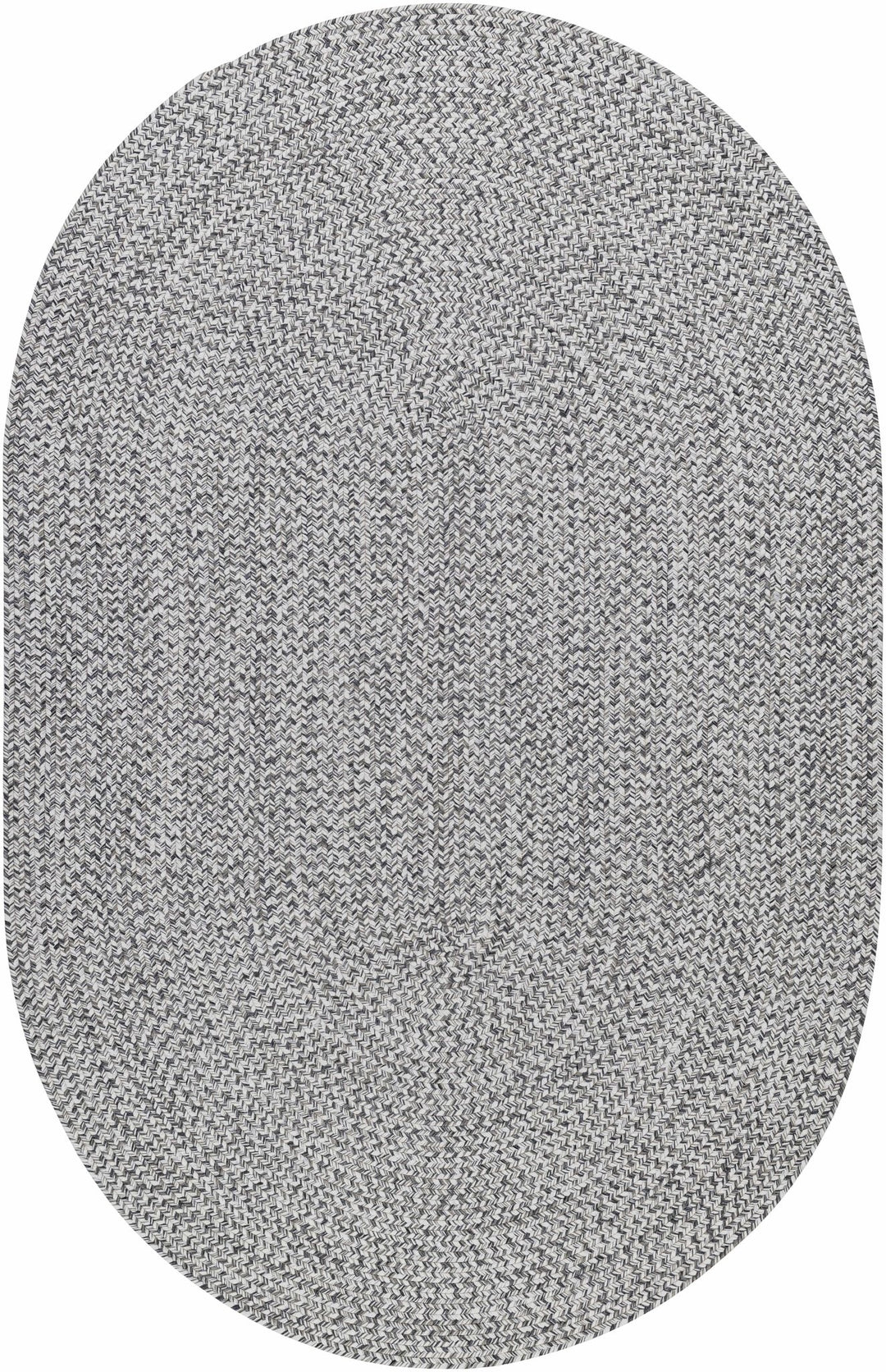 Ivory, Charcoal and Taupe Chevron Design Braided Faux Outdoor safe area Rug - The Rug Decor