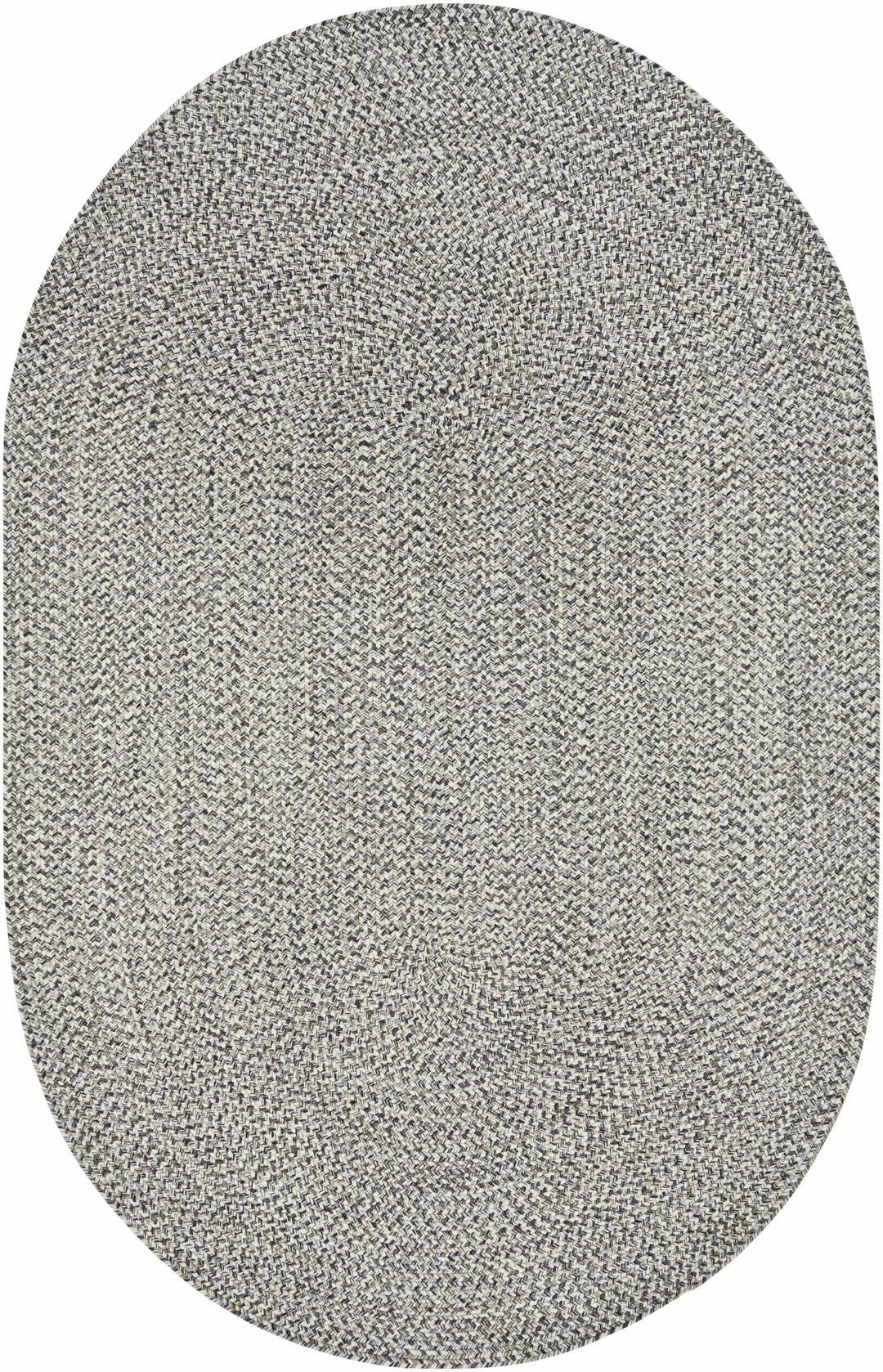 Ivory, Charcoal and Taupe Chevron Design Braided Faux Outdoor safe area Rug - The Rug Decor