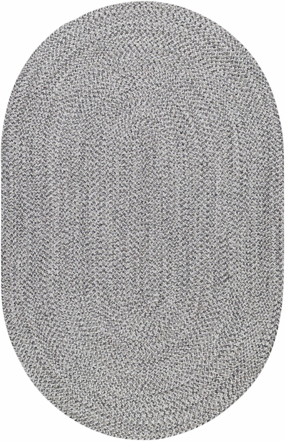 Ivory, Charcoal and Taupe Chevron Design Braided Faux Outdoor safe area Rug - The Rug Decor