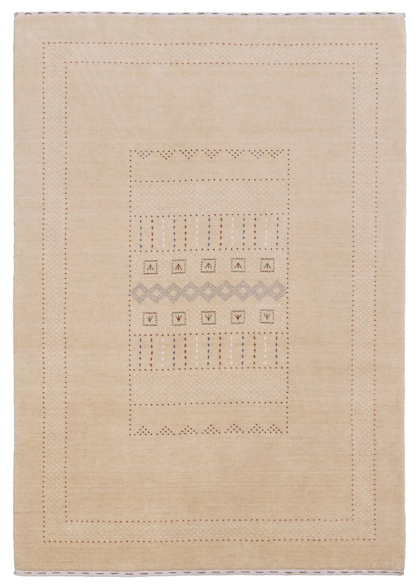 Ivory Contemporary Design Hand Loomed Wool Area Rug - The Rug Decor