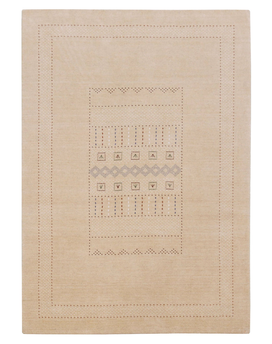 Ivory Contemporary Design Hand Loomed Wool Area Rug - The Rug Decor