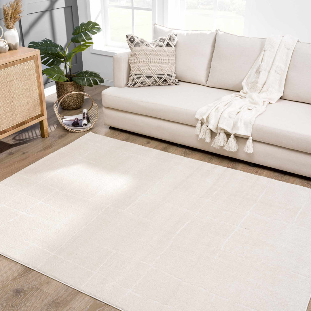 Ivory Contemporary Style Area Rug - The Rug Decor