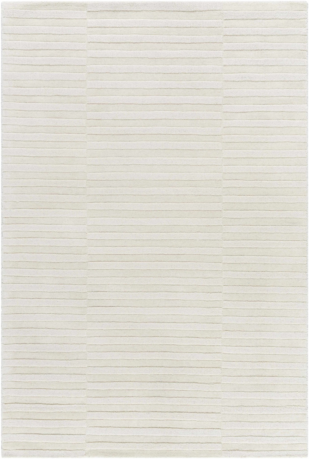 Loomed Ivory Contemporary Style Hand Loomed Wool Rug