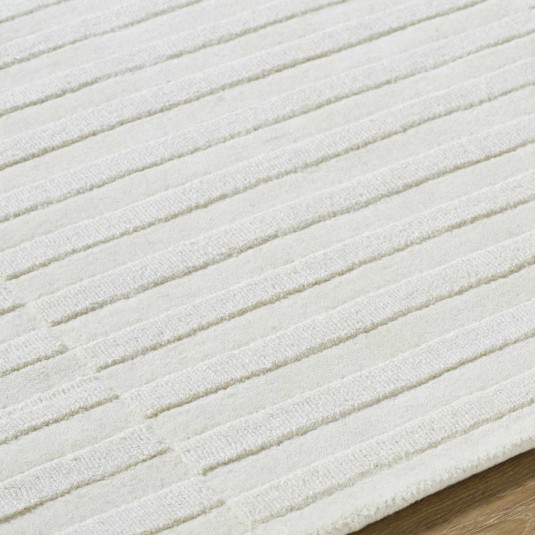 Ivory Contemporary Style Hand Loomed Wool Rug - The Rug Decor