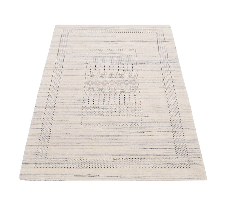 Ivory Gabbeh Design Hand Loomed Wool Area Rug - The Rug Decor