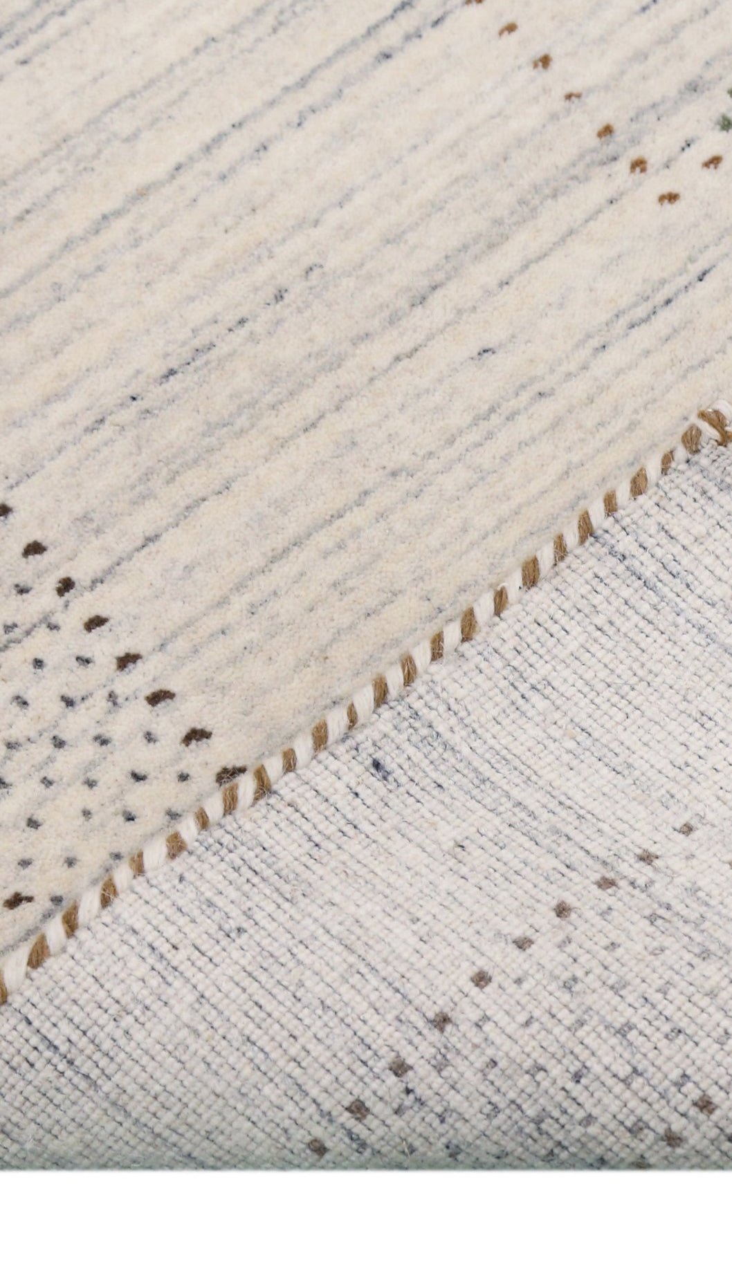 Ivory Gabbeh Design Hand Loomed Wool Area Rug - The Rug Decor