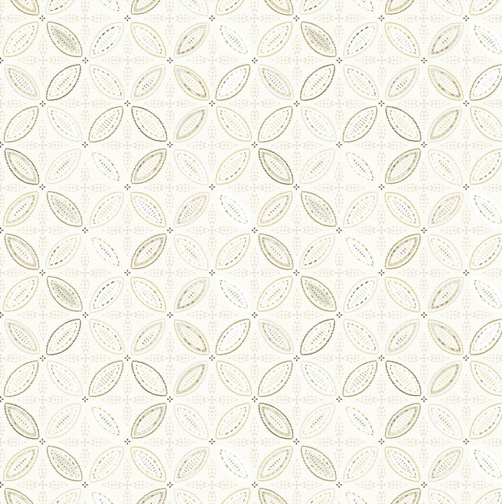 Ivory Leaf motif design self - adhesive Wallpaper - The Rug Decor