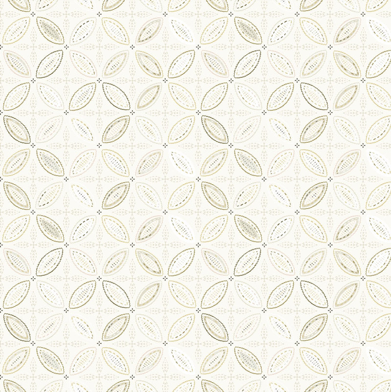 Ivory Leaf motif design self - adhesive Wallpaper - The Rug Decor