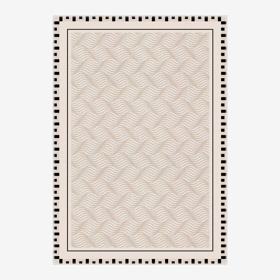 Ivory Modern Style Cotton Machine Washable Area Rug - The Rug Decor