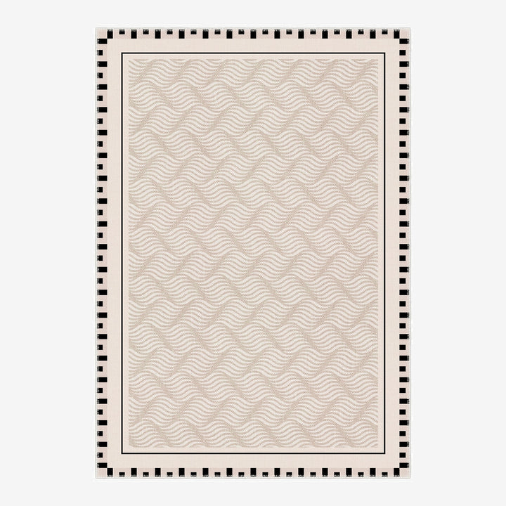 Ivory Modern Style Cotton Machine Washable Area Rug - The Rug Decor
