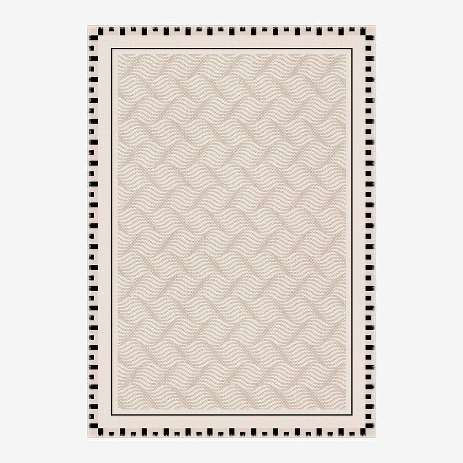 Ivory Modern Style Cotton Machine Washable Area Rug - The Rug Decor