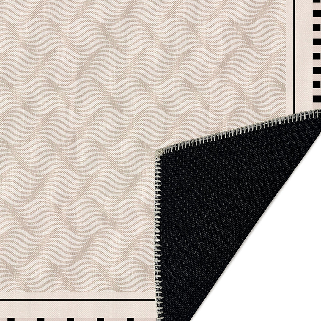 Ivory Modern Style Cotton Machine Washable Area Rug - The Rug Decor