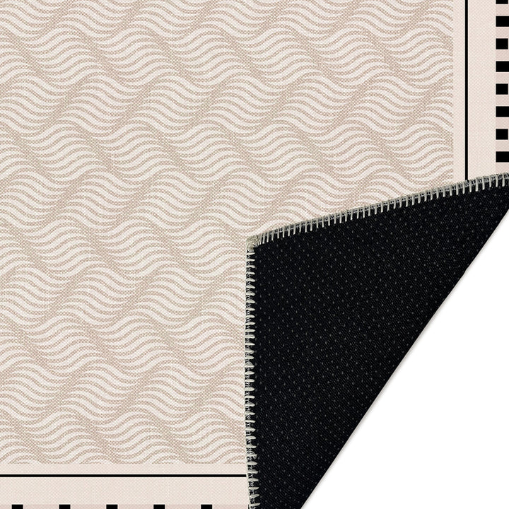 Ivory Modern Style Cotton Machine Washable Area Rug - The Rug Decor