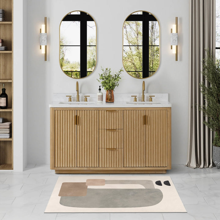 Ivory Modern Style Cotton Machine Washable Area Rug - The Rug Decor