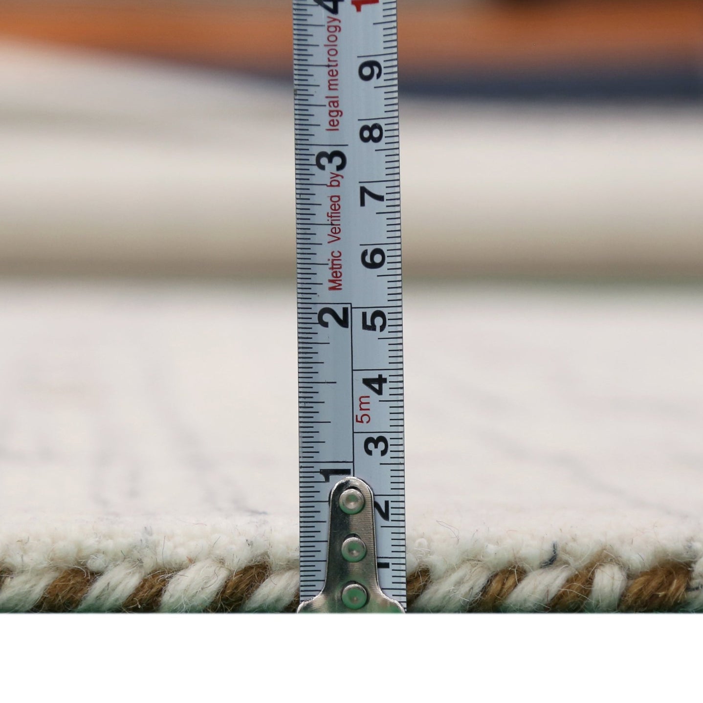 Ivory Modern Tribals Design Hand Loomed Wool Area Rug - The Rug Decor