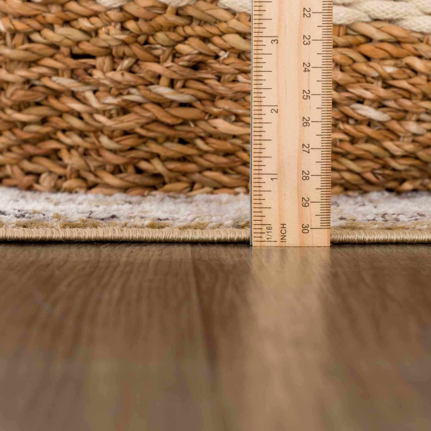 Ivory, Mustard and Charcoal Traditional Design Area Rug - The Rug Decor