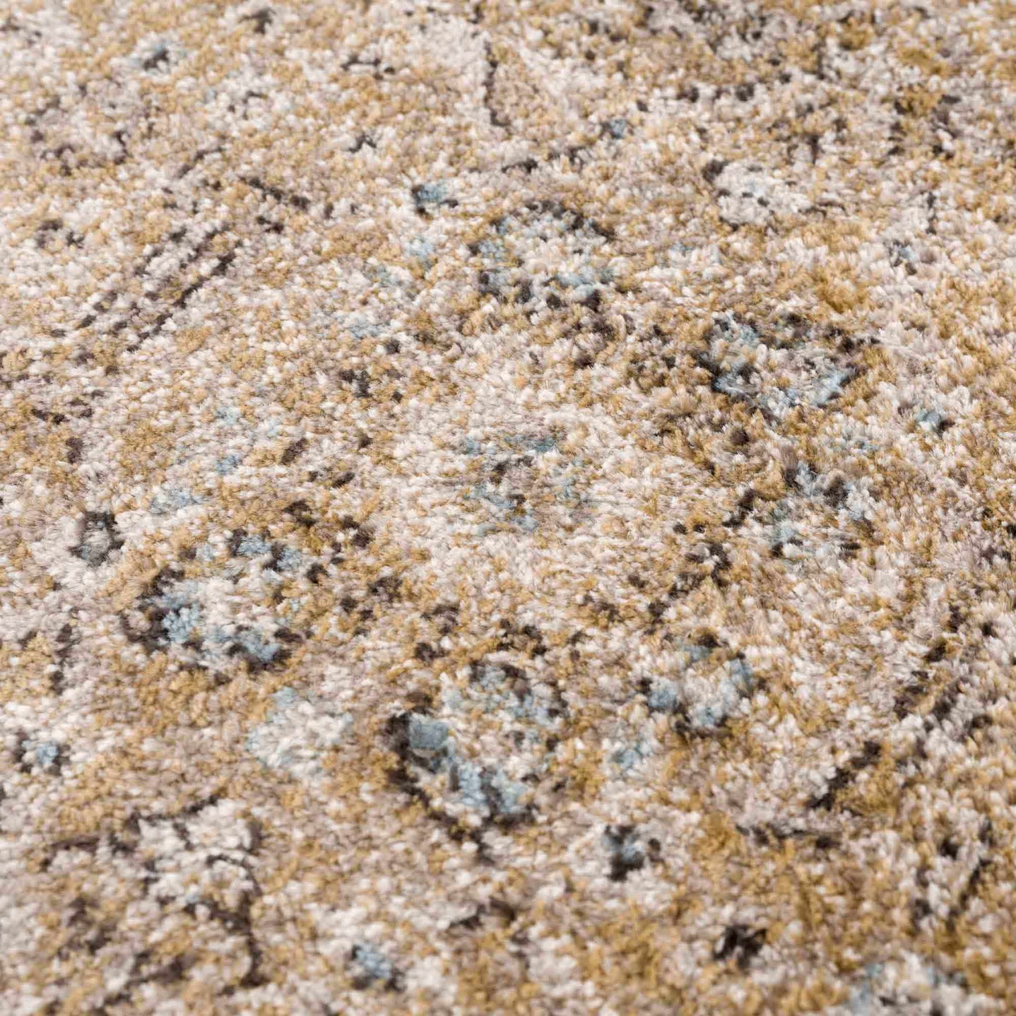 Ivory, Mustard and Charcoal Traditional Design Area Rug - The Rug Decor