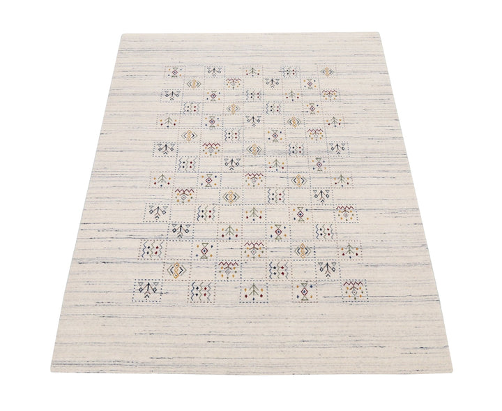 Ivory Tribal Design Hand Loomed Wool Area Rug - The Rug Decor