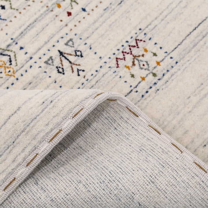 Ivory Tribal Design Hand Loomed Wool Area Rug - The Rug Decor