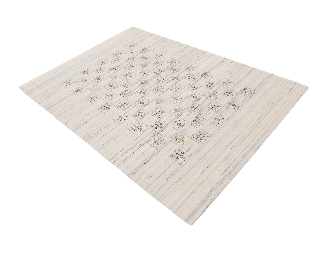 Ivory Tribal Design Hand Loomed Wool Area Rug - The Rug Decor