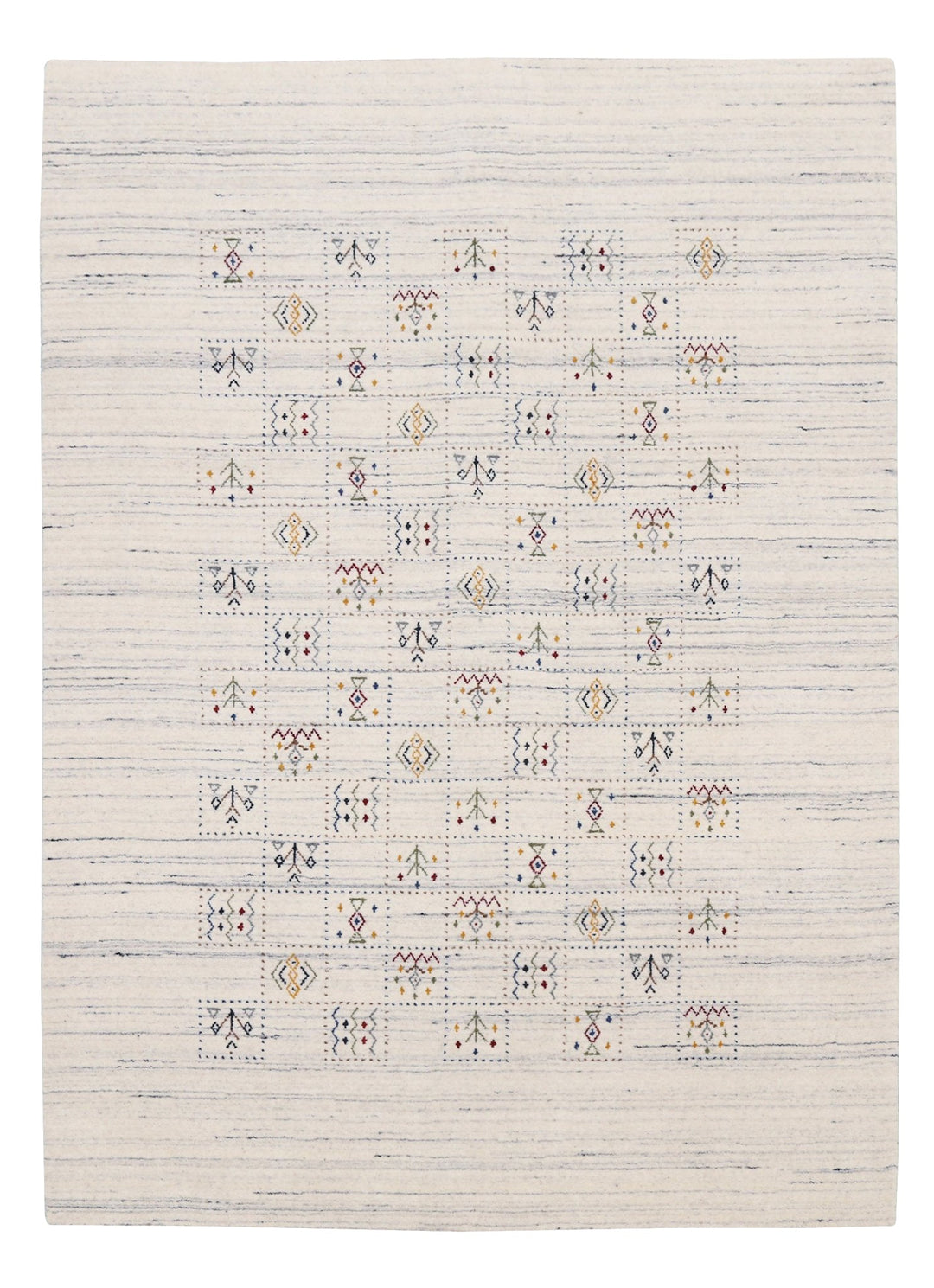 Ivory Tribal Design Hand Loomed Wool Area Rug - The Rug Decor