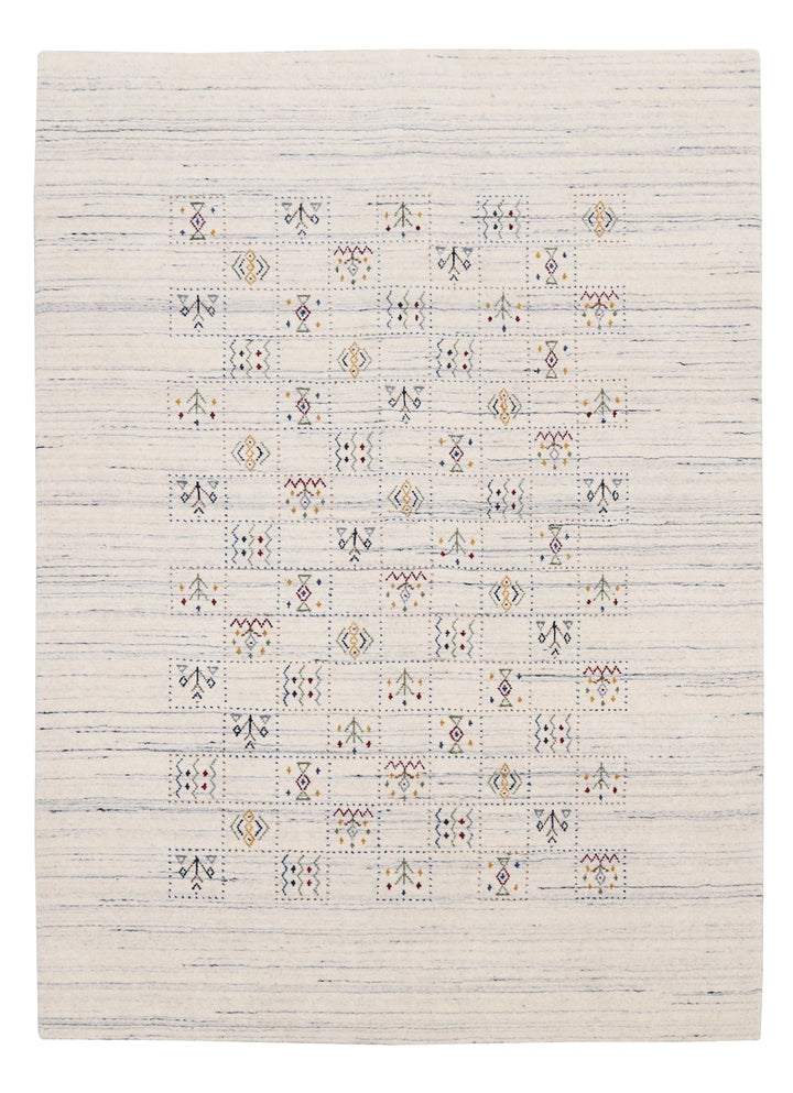 Ivory Tribal Design Hand Loomed Wool Area Rug - The Rug Decor