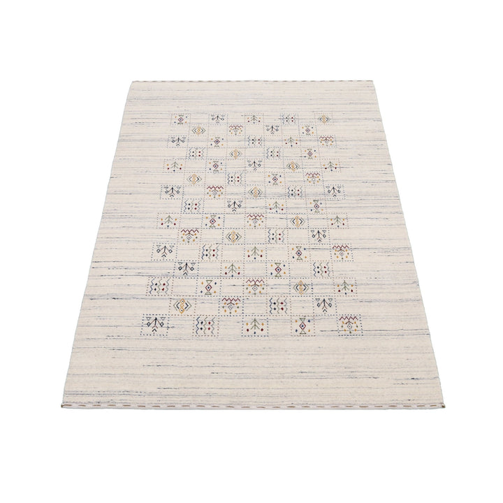 Ivory Tribal Design Hand Loomed Wool Area Rug - The Rug Decor