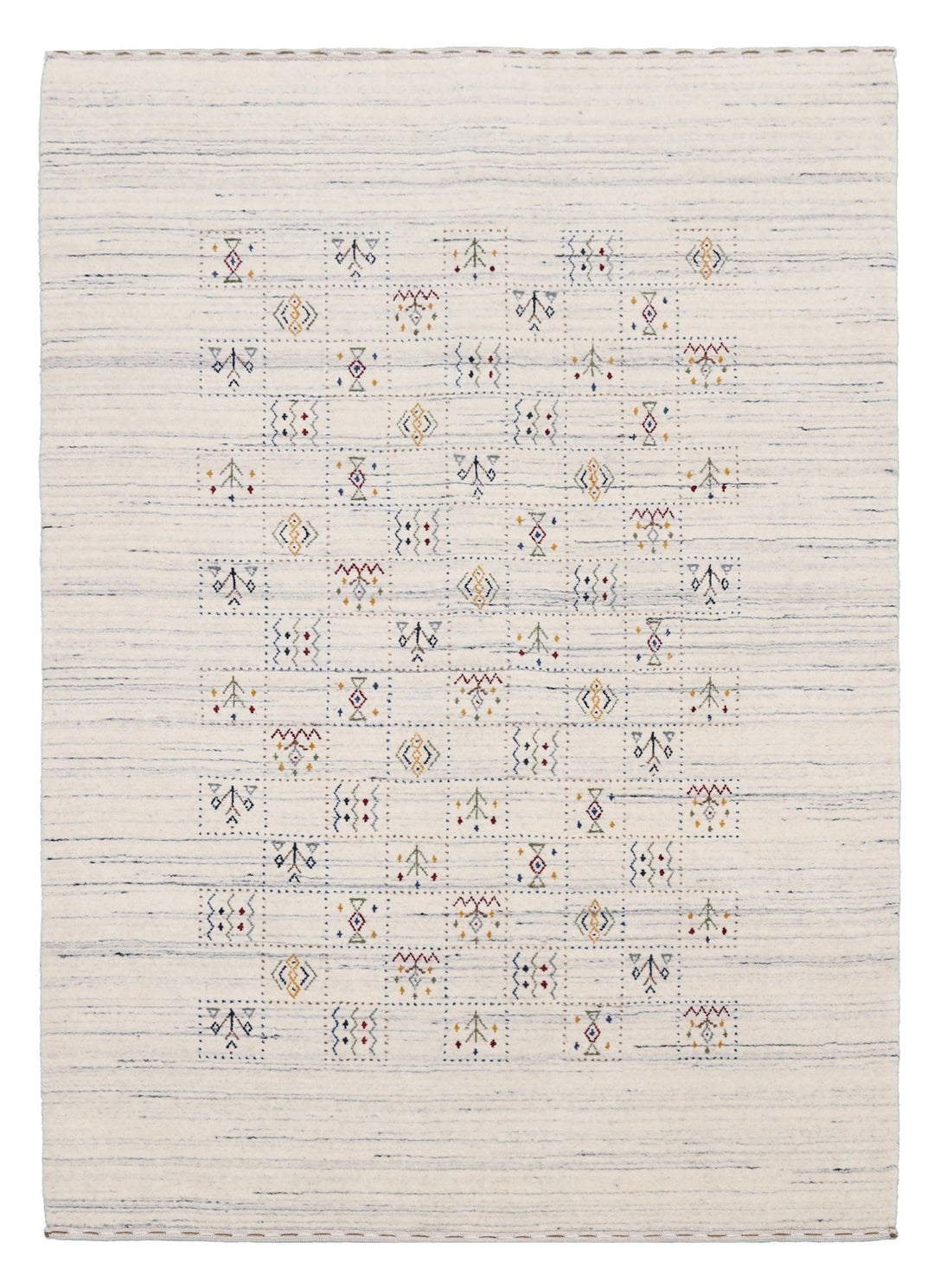 Ivory Tribal Design Hand Loomed Wool Area Rug - The Rug Decor
