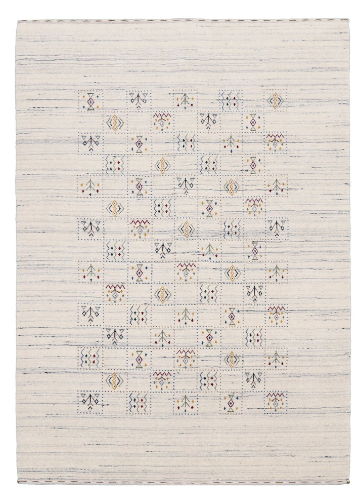 Ivory Tribal Design Hand Loomed Wool Area Rug - The Rug Decor