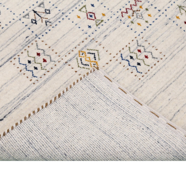 Ivory Tribal Design Hand Loomed Wool Area Rug - The Rug Decor