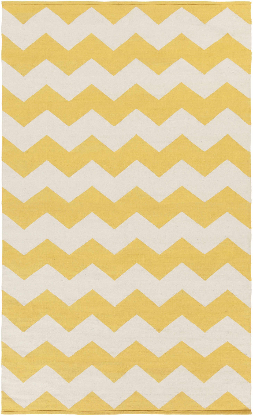 Jackman Contemporary Style Yellow And Ivory Hand Woven Area Rug