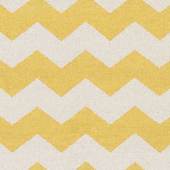 Jackman Contemporary Style Yellow And Ivory Hand Woven Area Rug