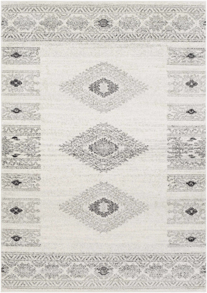 Jackpot Contemporary Ivory And Gray Area Rug - The Rug Decor